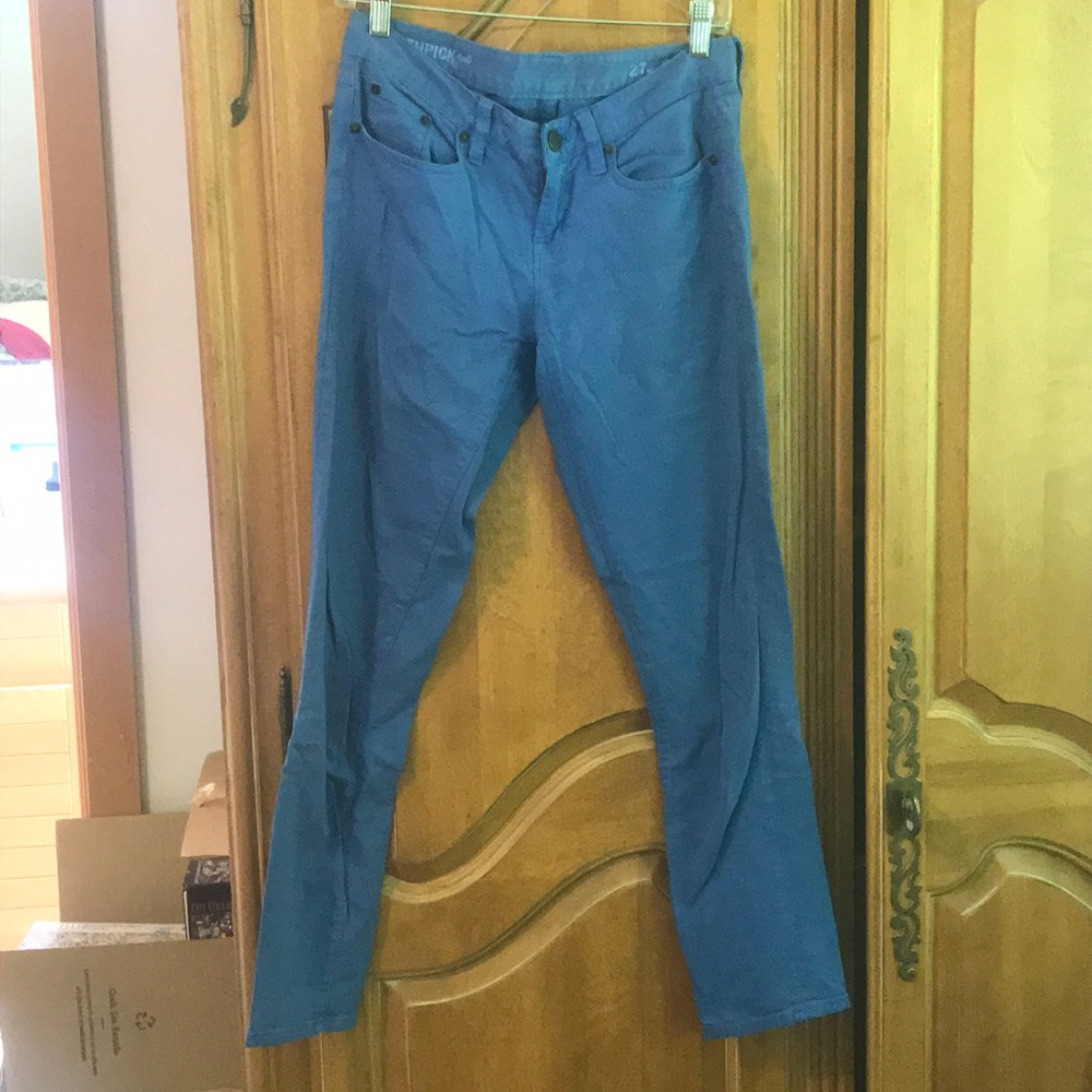 J.Crew Toothpick Blue Denim Pants